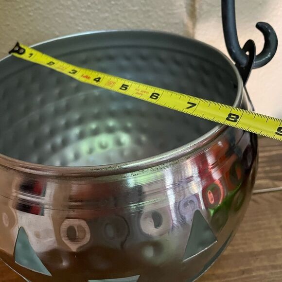 Hammered Metal Large Silver Pumpkin - Picture 11 of 16